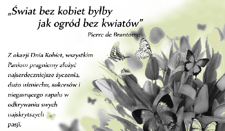 Motyle i życzenia z okazji dnia kobiet